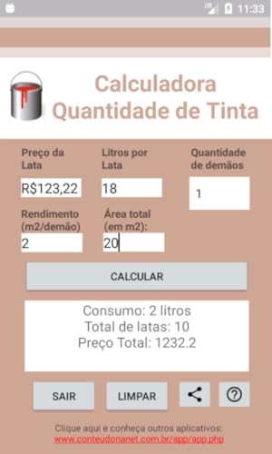 Tinta - Calculadora