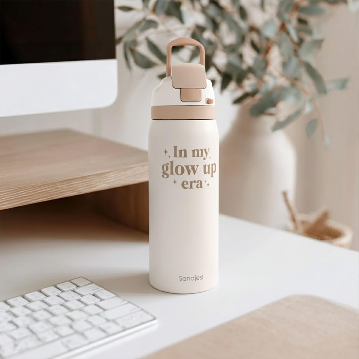 Inspiration Insulated Stainless Steel Water Bottle with Straw for Sports and Travel, In My Glow Up Era, 32oz Gifts for Women Girls Friends Teens Birthday Christmas - Image 7