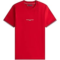 Tommy Hilfiger Uomo T-Shirt Maniche Corte Logo Tipped Scollo Rotondo