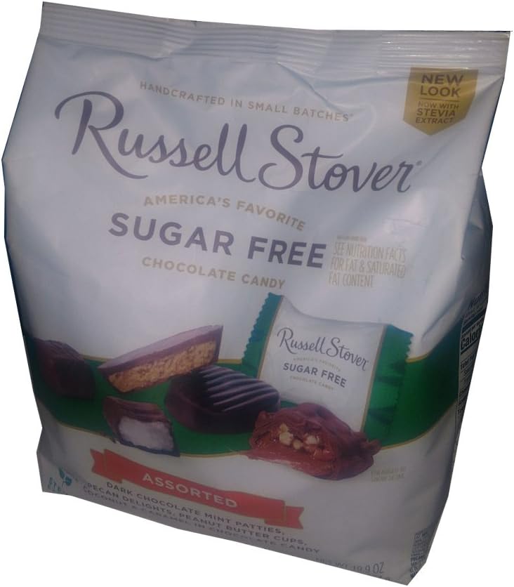 Russell Stover Sugar-Free Chocolate Candy Assortment Sampler 19.9 Ounce Bag