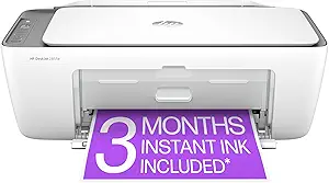 HP DeskJet 2855e Wireless All-in-One Color Inkjet Printer, Scanner, Copier, Best-for-home, 3 month Instant Ink trial included, AI-enabled (588S5A)