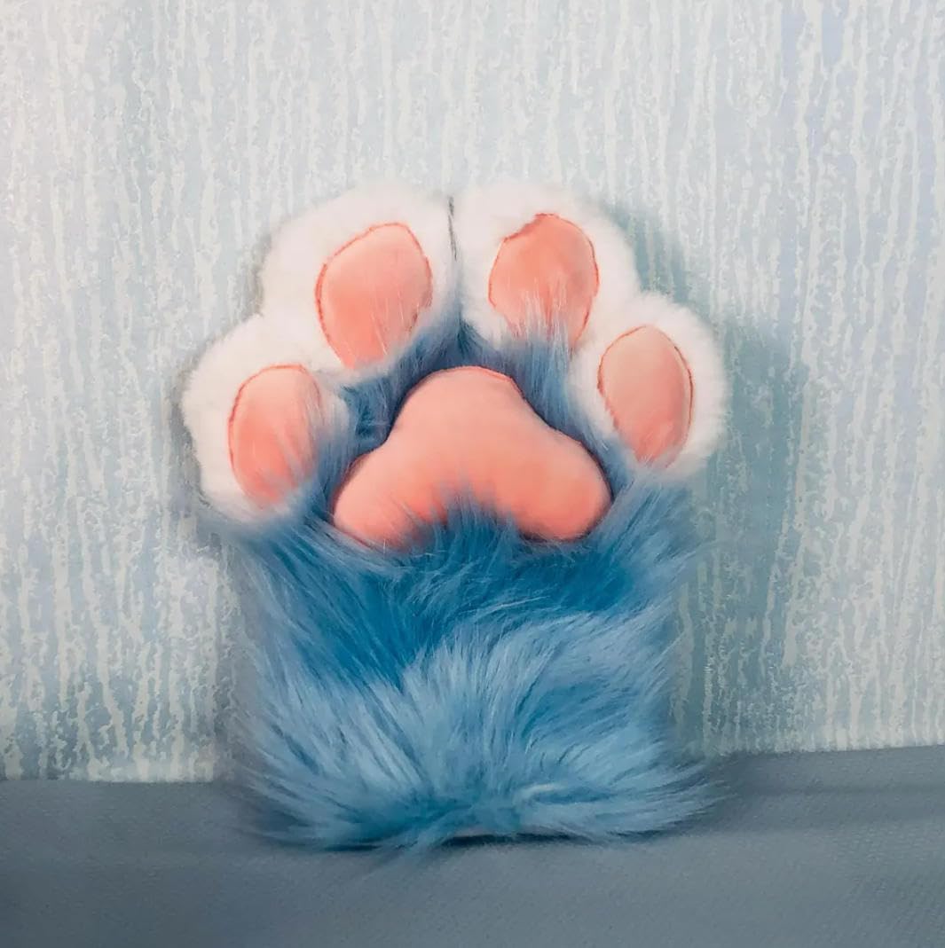 Zestaw maski na głowę Husky Fursuit i pluszowych rękawiczek, zwierzęce przebranie na karnawał na Halloween Comic Con