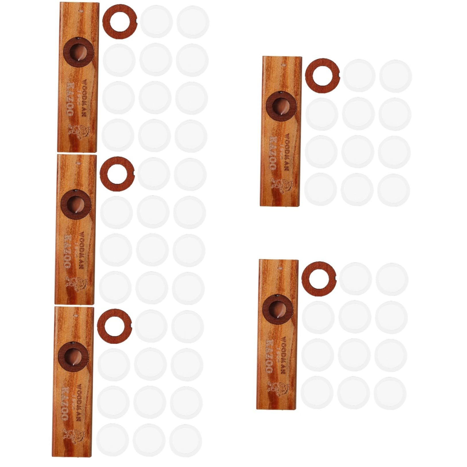 Toyvian 5 zestawów instrumentów muzycznych Kazoo, instrumenty muzyczne, akcesoria gitarowe, instrumenty muzyczne na Halloween, instrumenty instrumentalne dla dzieci, drewno