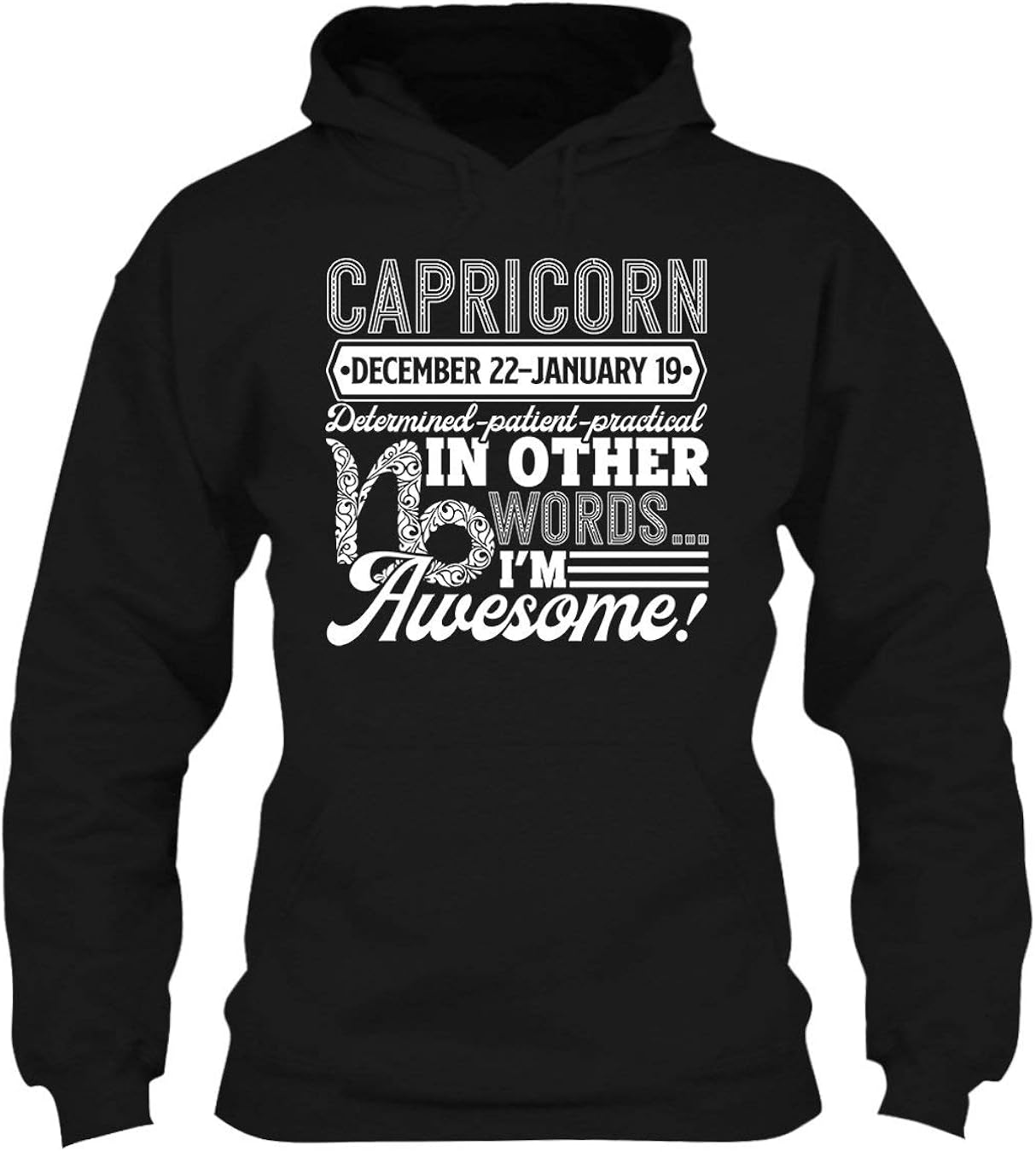 Capricorn Zodiac Sign Hoodies, Long Sleeve Hoodie, Clothes Amazon.ca