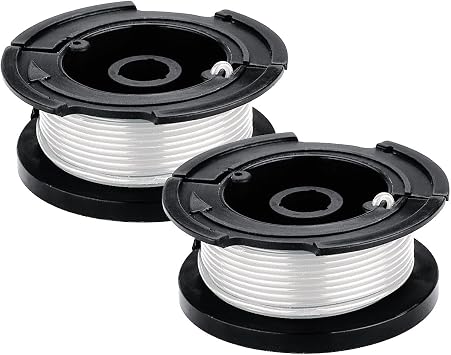 Black+Decker Genuine OEM Authentic Weed Eater String, Trimmer Line Replacement Spool, Autofeed 30 ft, 0.065-Inch, 2-Pack (AF-100-2)