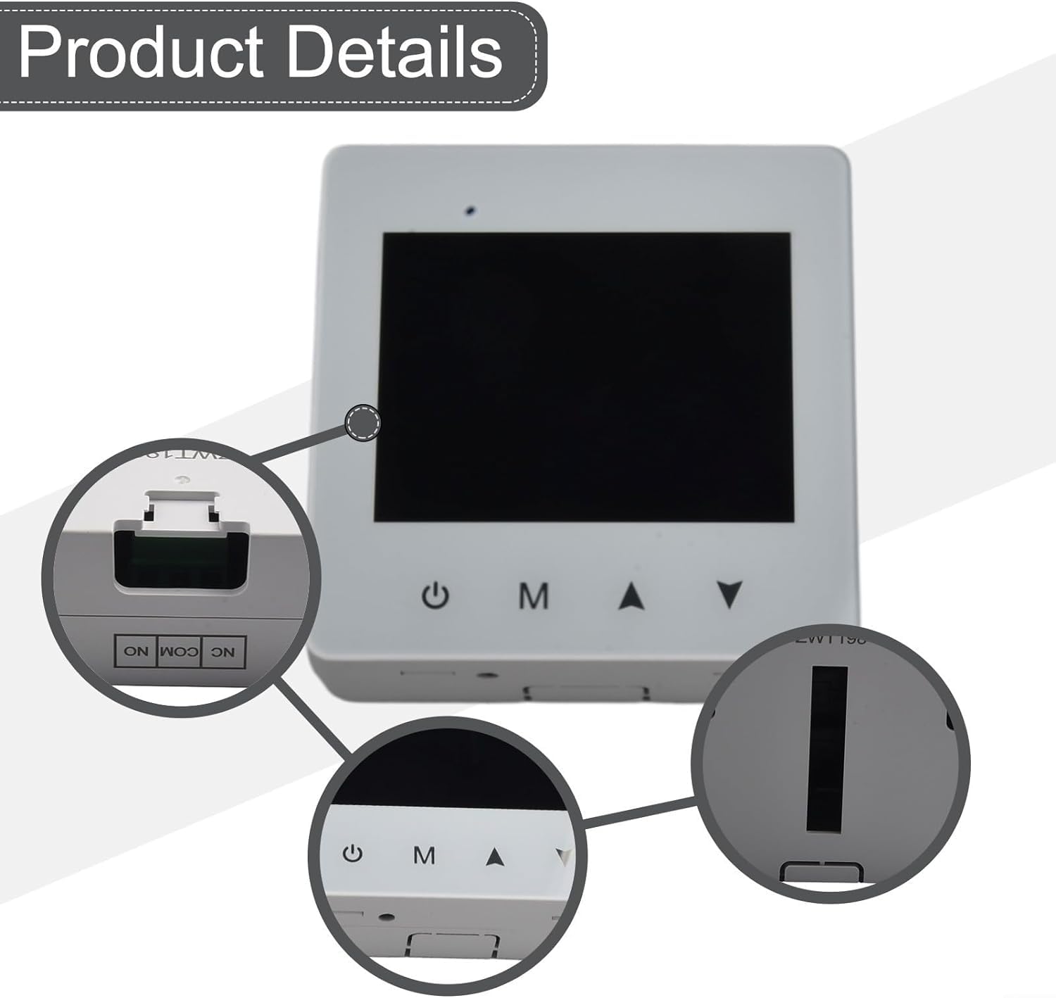 Termostato WiFi, termostato Tuya alimentado por batería, termostato programable inteligente, termostato WiFi montado en la pared de la aplicación Caldera Smart Life compatible
