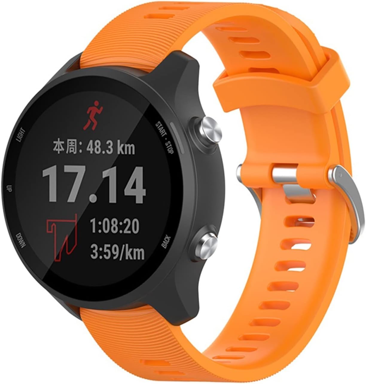 GANYUU 20mm Sport Silicone Watchband Strap for Garmin Forerunner 245 245M 645 Vivoactive 3 Vivomove HR Smart Bracelet Wristband (Color : Sky Blue, Size : Forerunner 245 245M) : Electronics