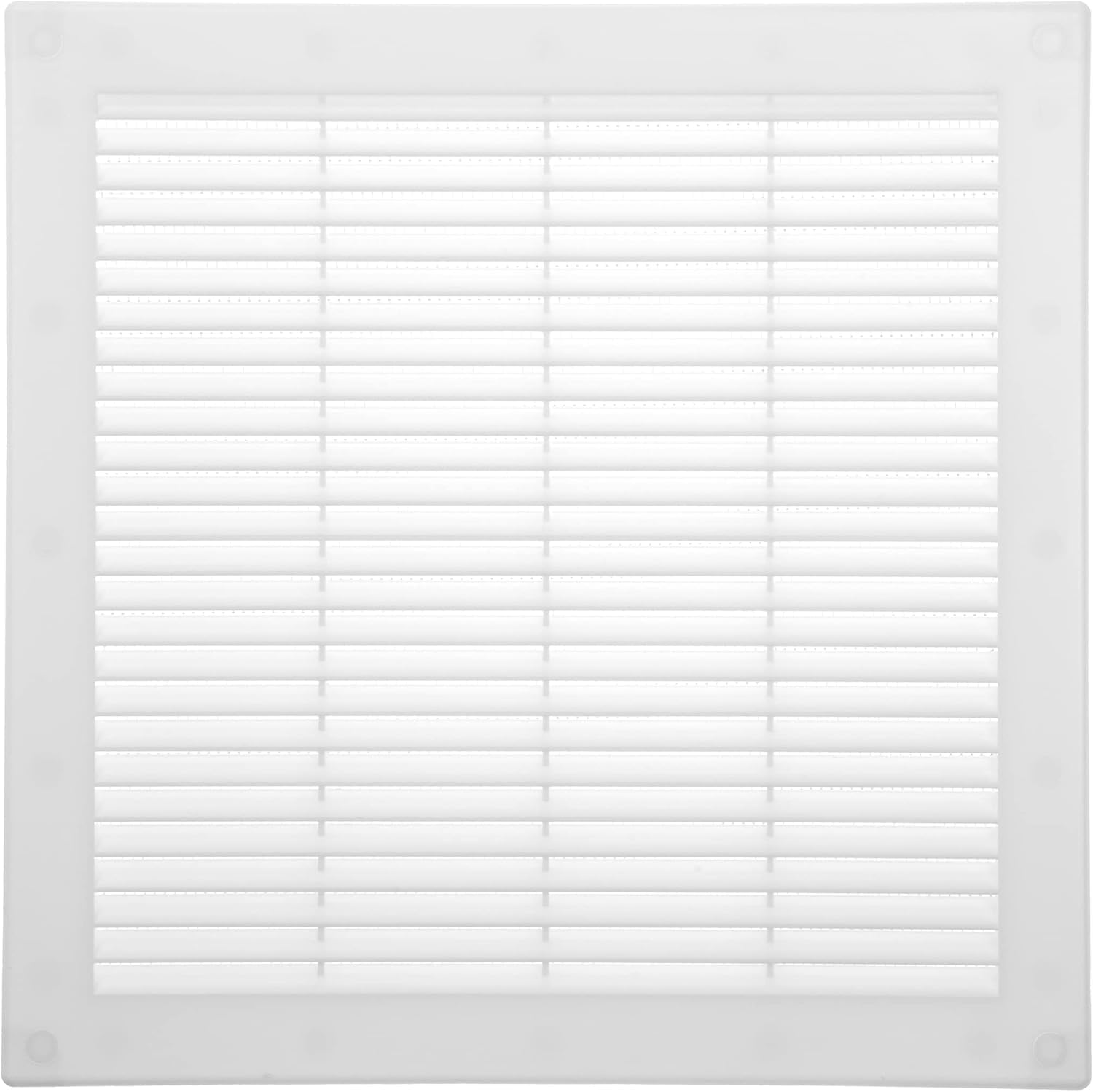 Vent Systems 10" x 10" Inch (Opening Dimensions) - Pack of 2 - Plastic White Soffit Vent Cover - Flat Square Air Vent Grille - Air Vent Deflector - HVAC 12" x 12" Inch (Overall Dimensions)