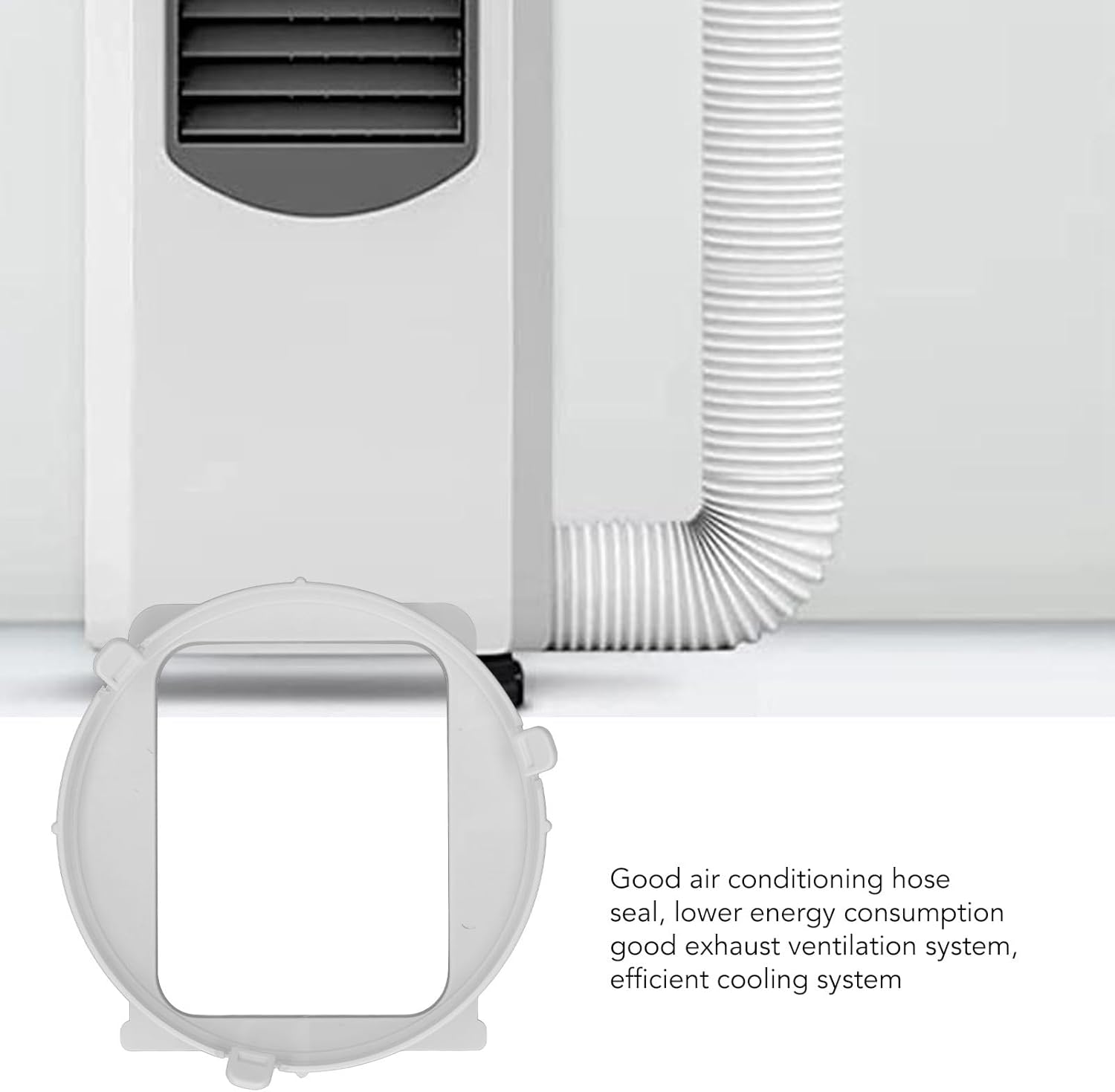 Portable AC Exhaust Hose Connector, Air Conditioner Duct Interface Adapter, ABS Coupler for 1P KY35 Mobile AC