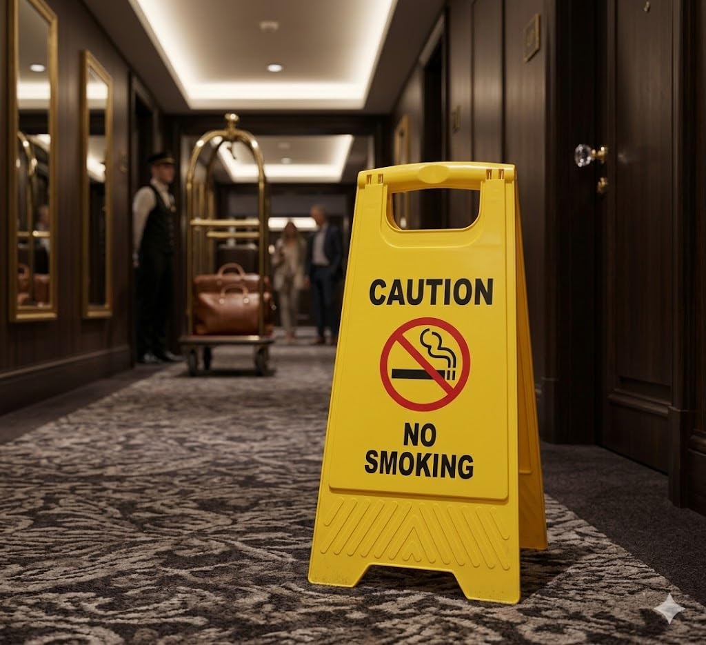 Dhwani Enterprise NO SMOKING sign board | Durable Safety Warning Display Board for Office | Factory | Hospital & Public 3