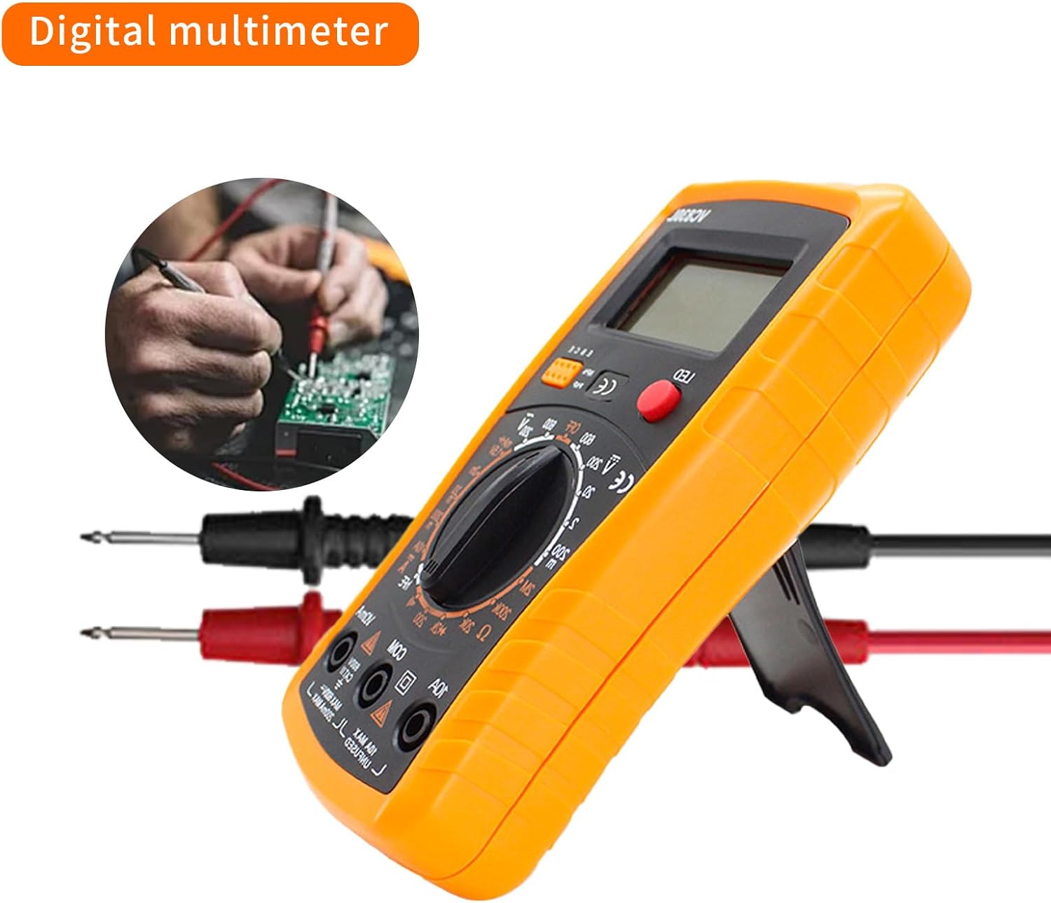 908B Blue All-in-One Soldering & Desoldering Kit with Multimeter, 60W Adjustable Soldering Iron for Electronics Repair, Includes 5 Tips, Solder, Pump, Wick, Tweezers, 110V