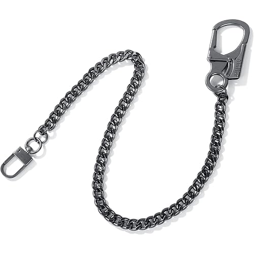 Ahiller Biker Wallet Chain, Heavy Duty Pocket Chain with Round Clasp, Men Chains for Keys, Jeans, Pants, Purse and Handbag