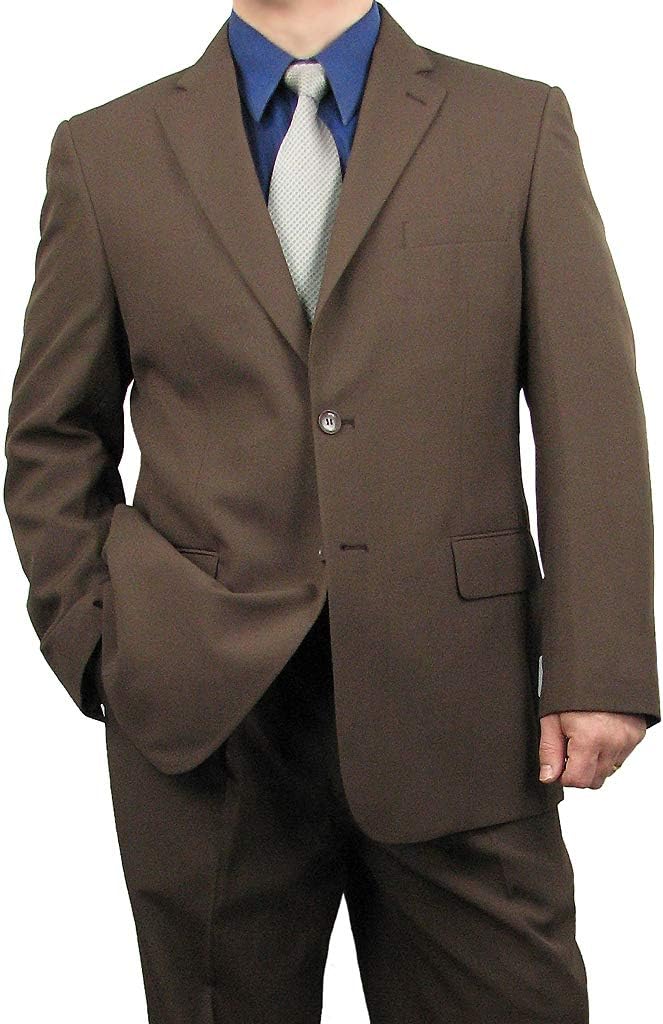 Men’s 2-Piece Regular Fit Dress Suit Single-Breasted Jacket & Flat-Front Pants Includes Free Stylish Socks