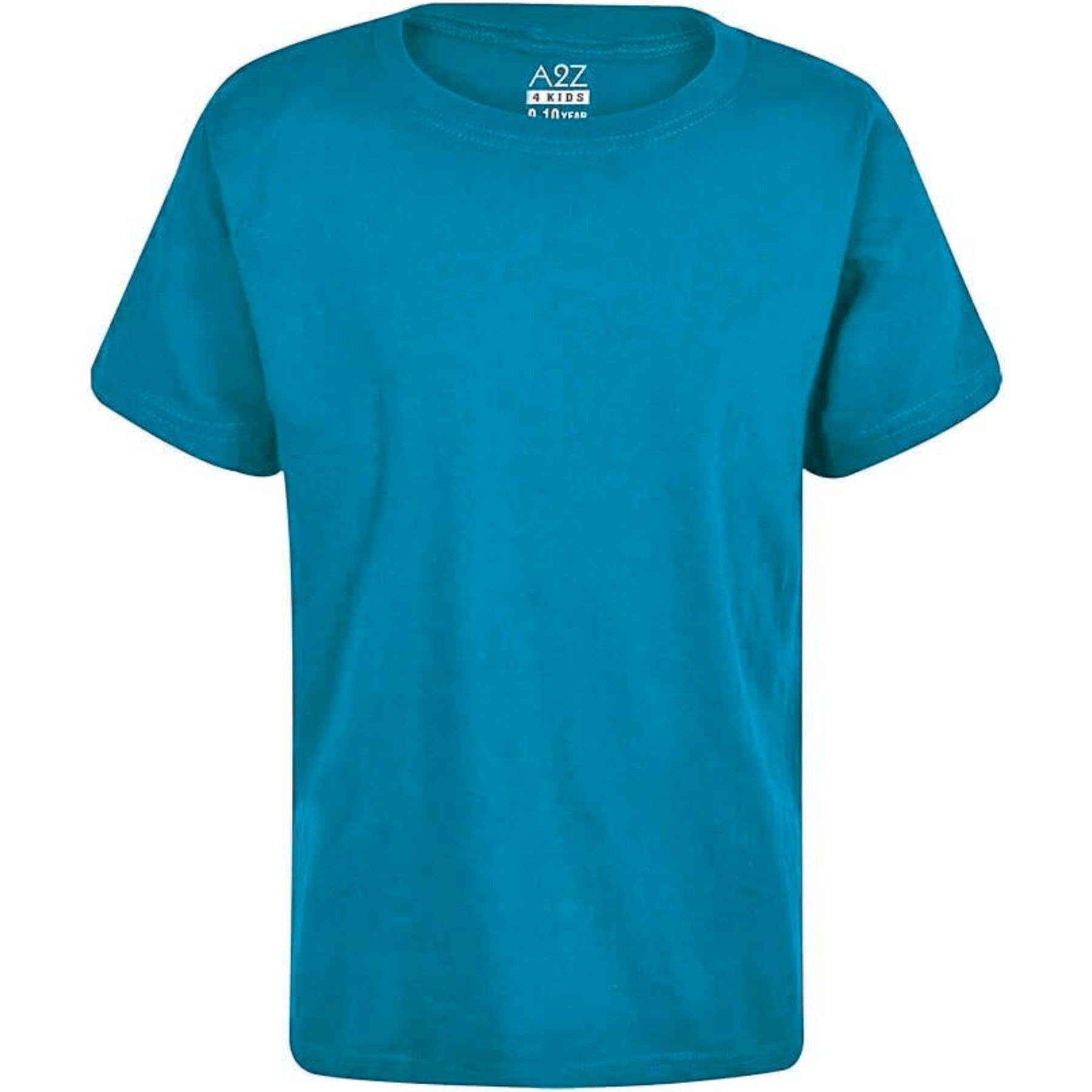 A2z 4 Kids Boys Turquoise Cotton T-Shirt Plain - Pl T Shirt 13