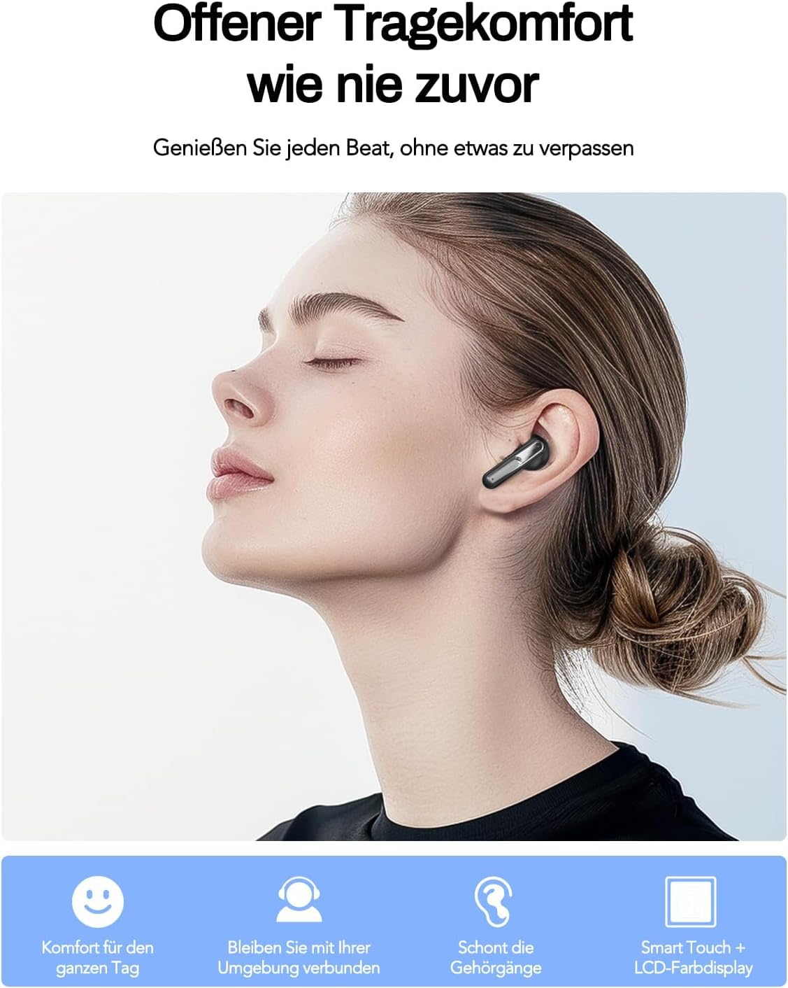 Traduttore auricolare AI, traduttore vocale 3 in 1, cuffie 134 lingue con app, 5 modalità di traduzione in tempo reale, auricolari traduttori, 60H Bluetooth 5.4 Translator Earbuds per apprendimento