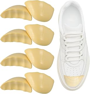 4 Pairs Shoe Toe Filler Inserts for Loose Shoes, Memory Foam Cushion, Fits Men and Women