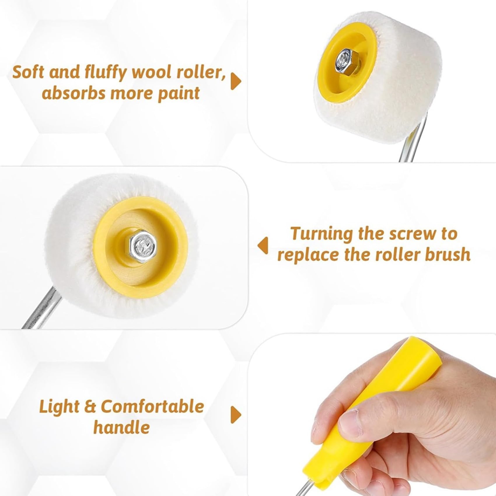 Mini rodillo de pintura de 4/5 pulgadas para retoques, herramienta pequeña ideal para Eds y esquinas, para proyectos de manualidades y mejoras del hogar