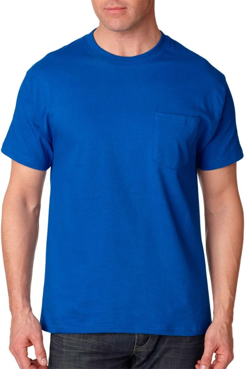 Hanes Mens Short Sleeve Pocket Tee Value Pack (Available in 1 Or 2 Pack)