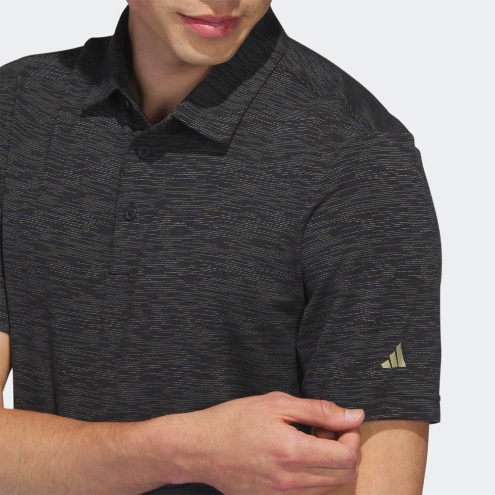adidas Mens Space Dye Golf Polo Shirt