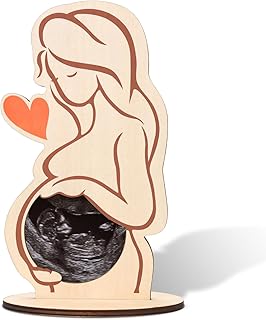 Pregnant Woman Picture Frame, Length 7 Inch Wooden Pregnant Photo Frame ...