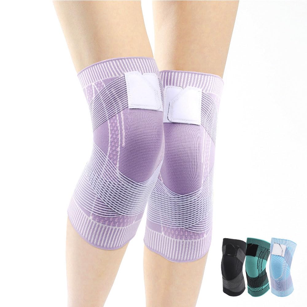 Knee Compression Sleeve with Strap for Men and Women (3XL, Blue)