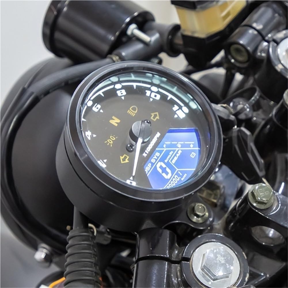 Odómetro Tablero Tacómetro para Motocicleta, Panel de Instrumentos, medidor Velocidad Redondo, Accesorios universales GTWS 12 V para CG125