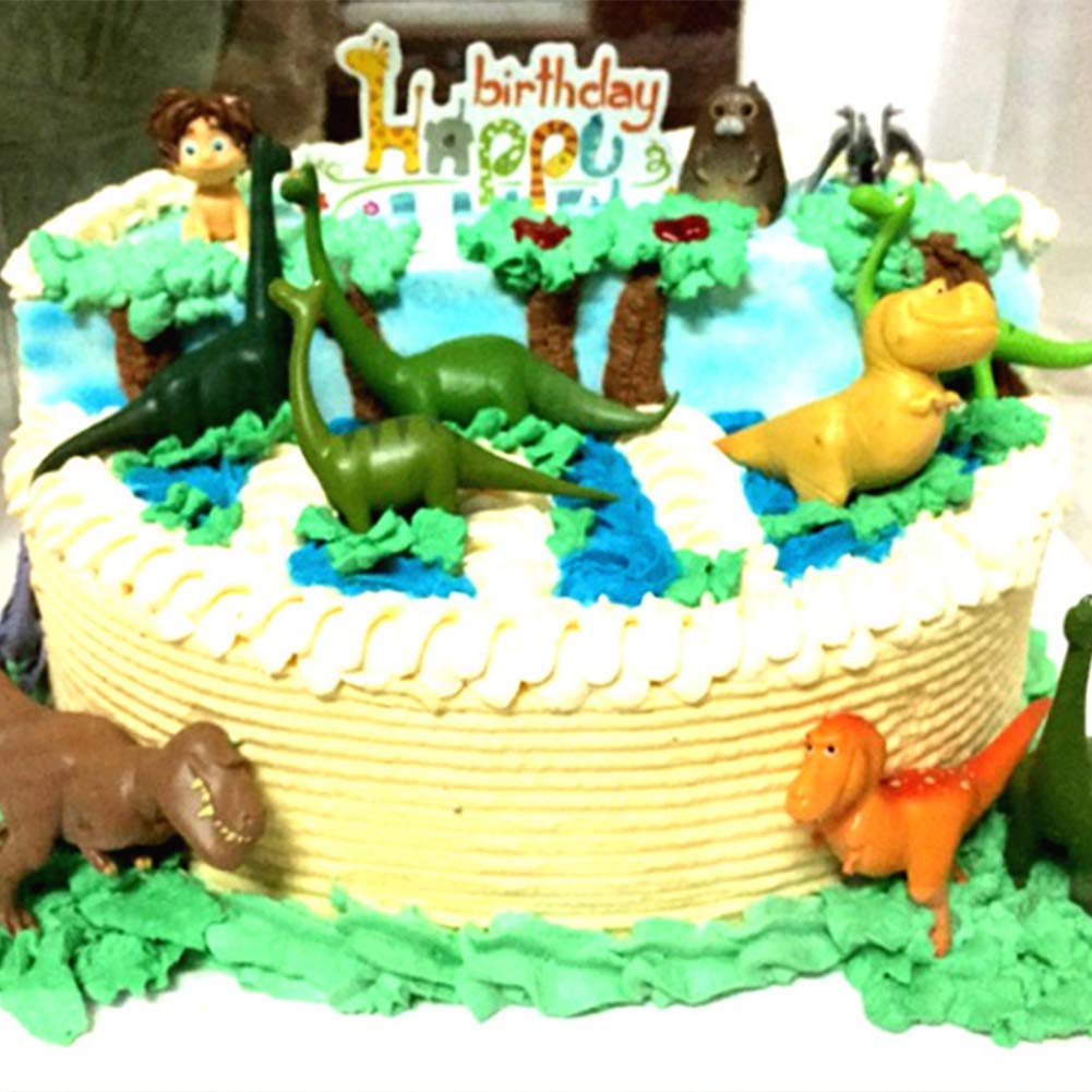 12Pcs Dinosaur cake topper Action Figure Toys Premium Dinosaur Cake
