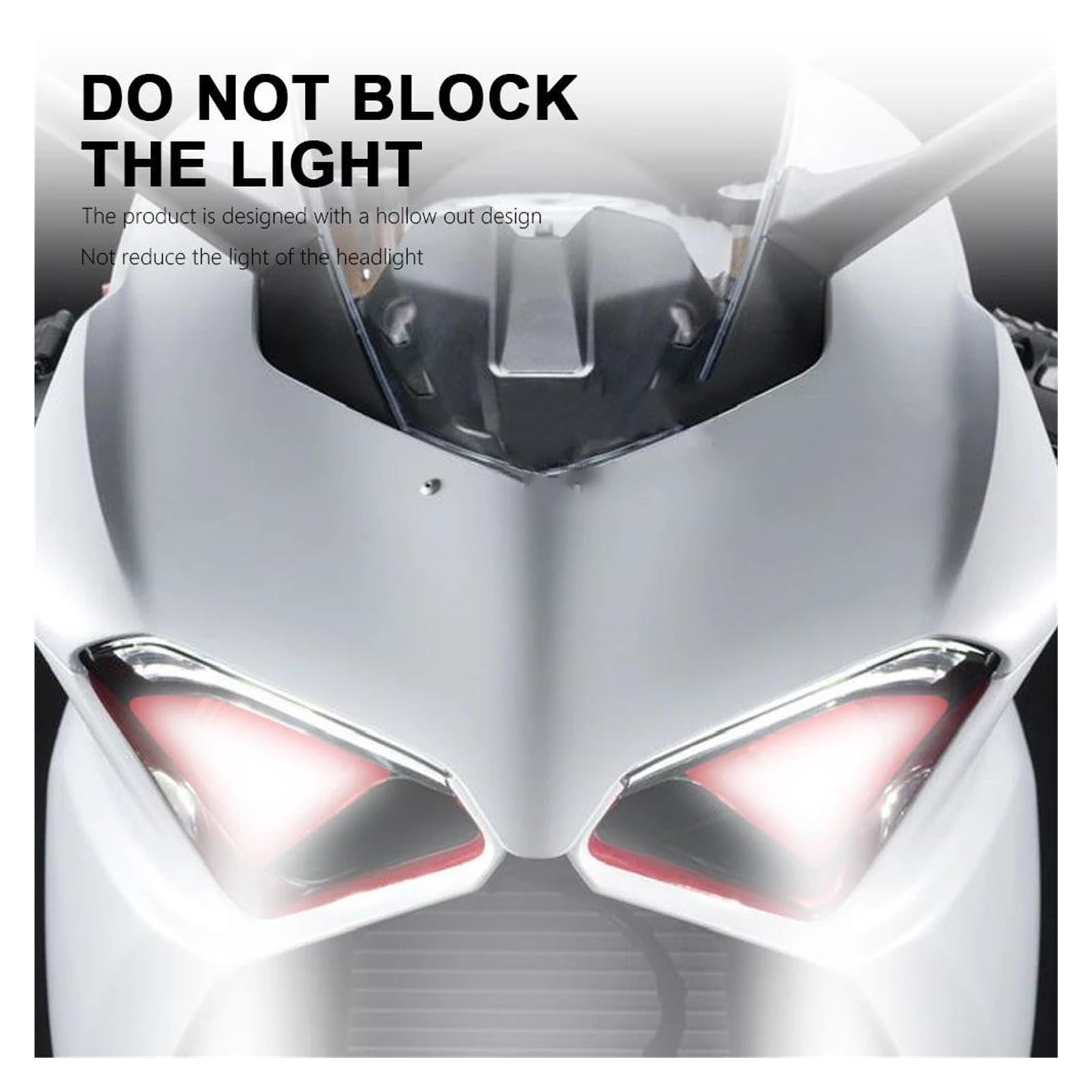 Naklejki na motocykl Panigale V2 2020-2024 2023 2022 2021, przezroczysta folia ochronna, naklejki na reflektory (żółte)
