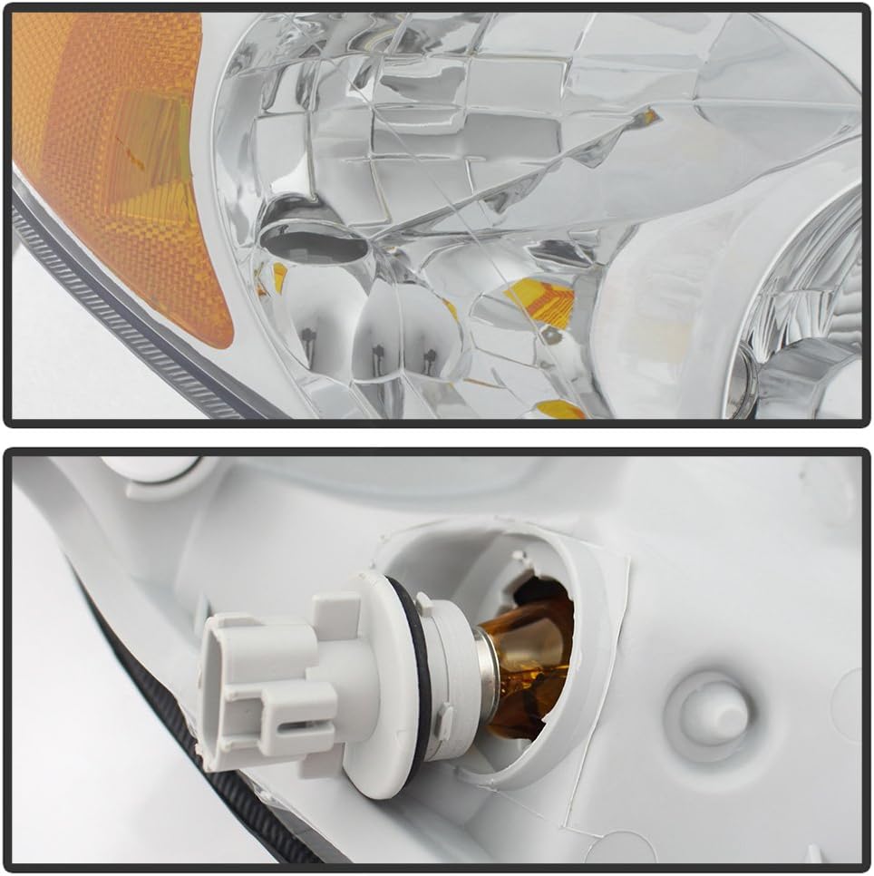 ACANII - For 2003-2008 Toyota Matrix Headlights Headlamps Replacement 03-08 Left+Rght Set Driver + Passenger Side