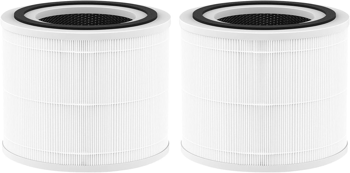 Core 300 Replacement Filter for LEVOIT Core 300 Core 300-P Core 300S Air Purifier 3-in-1 H13 True HEPA Activated Carbon, Compare to Part No. Core 300-RF, 2 Pack, White