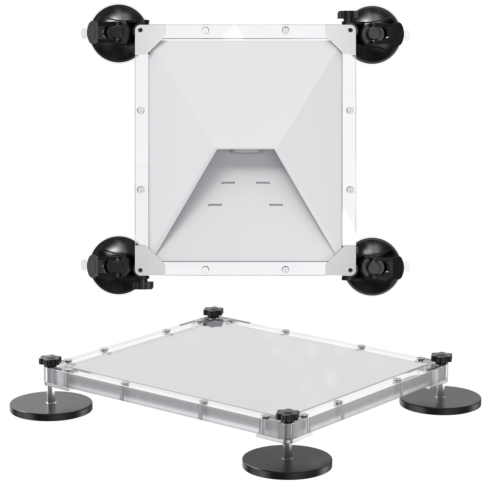 XLTTYWL Starlink Mini magnetyczny uchwyt samochodowy, mini akcesoria Starlink dach przeciwsłoneczny przyssawka z ochronną osłoną montażową dla Starlink Mini Dishy pasujący do samochodu, kampera, łodzi