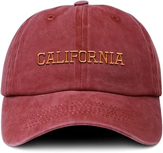 Soft Baseball Cap Embroidered California Ca Cal. Californian America Golden Cali Cotton