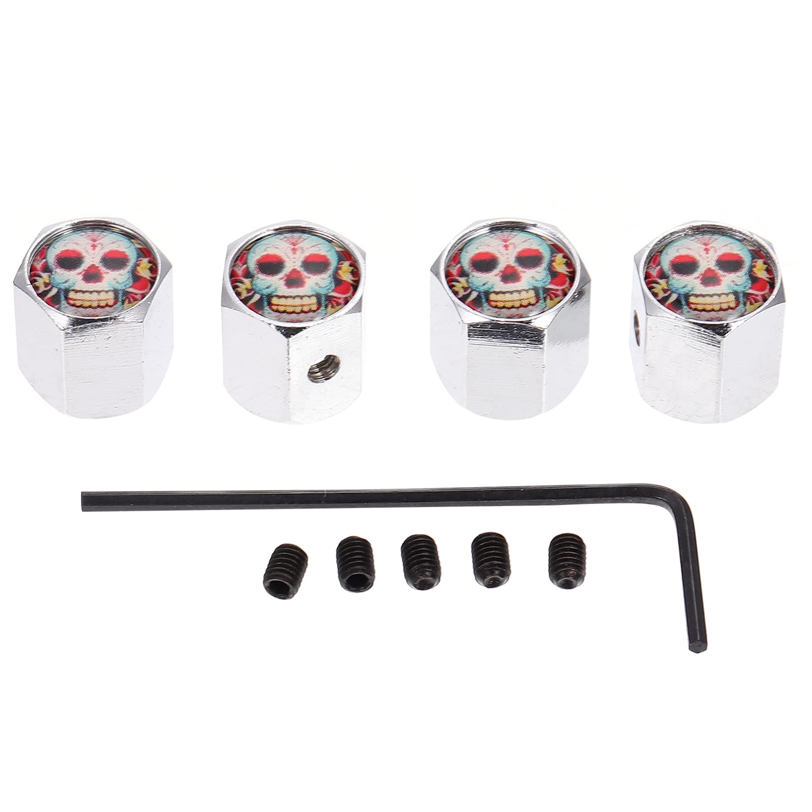 NULYLU 1 Set Creative Valve Stem Caps for Bikes Unique Theft Wheel Decorations Easy to Install Protects Against Dirt and Rain Fits Vehicles Stylish Design