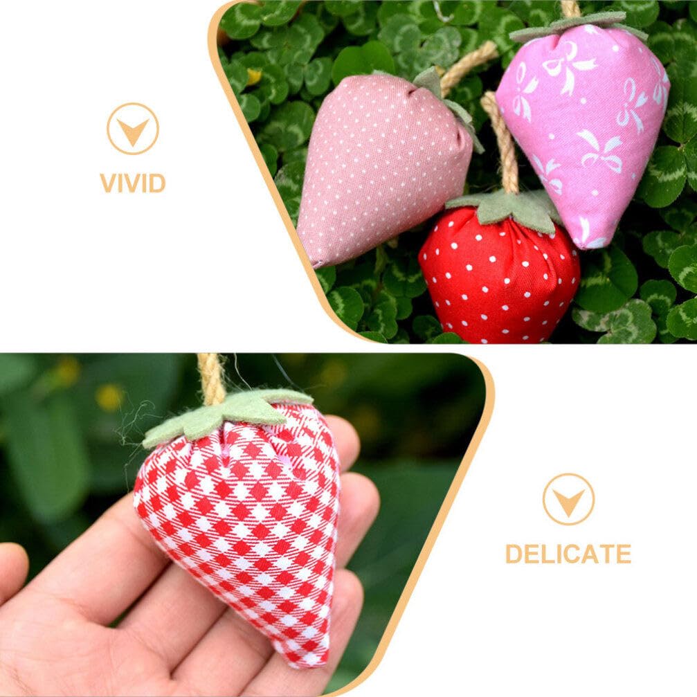Decorazioni Finto Fragola OLYCRAFT 30 Pezzi – 6 Colori, Tessuto Misto Imbottito, Per Ciotole, Centrotavola E Scenografie Primaverili