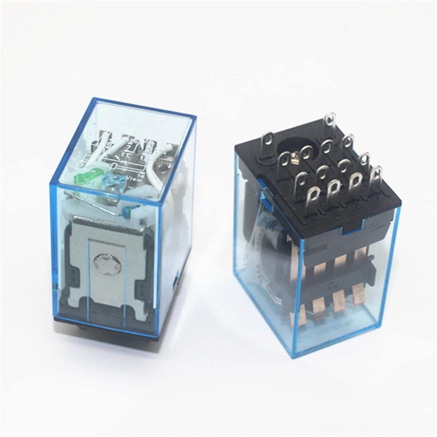 5set MY4NJ Coil AC12V AC24V DC12V DC24V AC110V AC220V HH54P 5A 220V Miniature Electromagnetic General Purpose Relay with Base