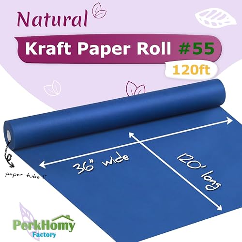 Vista 137 de PerkHomy - Rollo de papel kraft negro de 36 x 1.440 pulgadas (120 pies) para tablón de anuncios, papel artístico, cubierta de mesa, manualidades