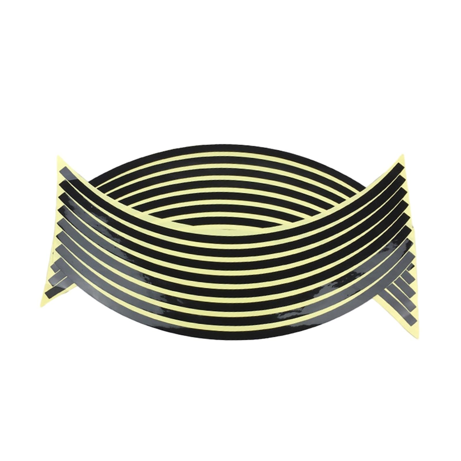 Hub Decals Rim Motorcycle Wheel Rim Reflective Stickers Bicycle Decal Stripe Tape(Black)