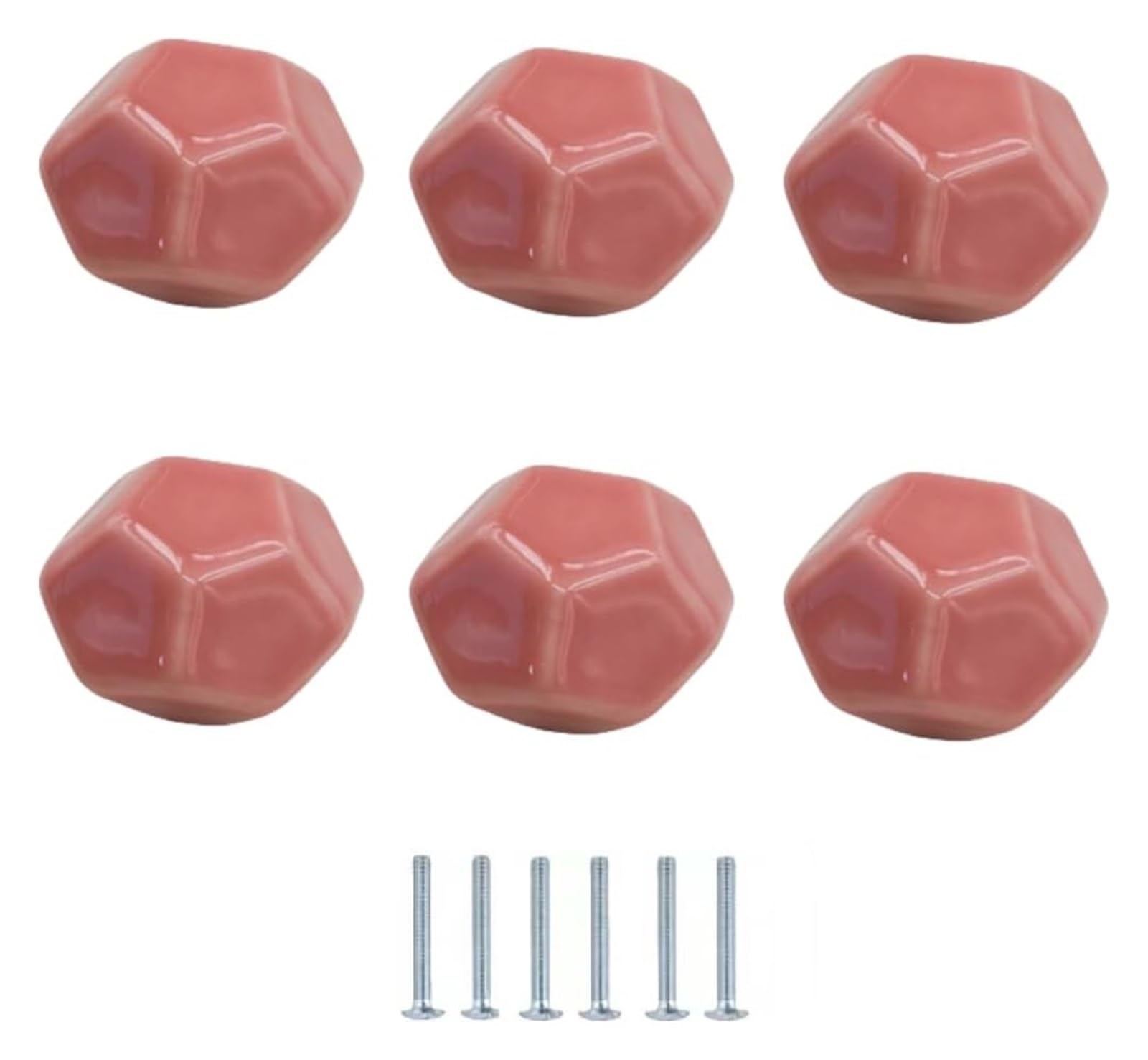 ENmrfvkz Ceramic Cupboard Drawer Handle Knobs, Ceramic Single Hole Cabinet Drawer Knobs 6 pcs Multicolor 39x28mm(Roze)