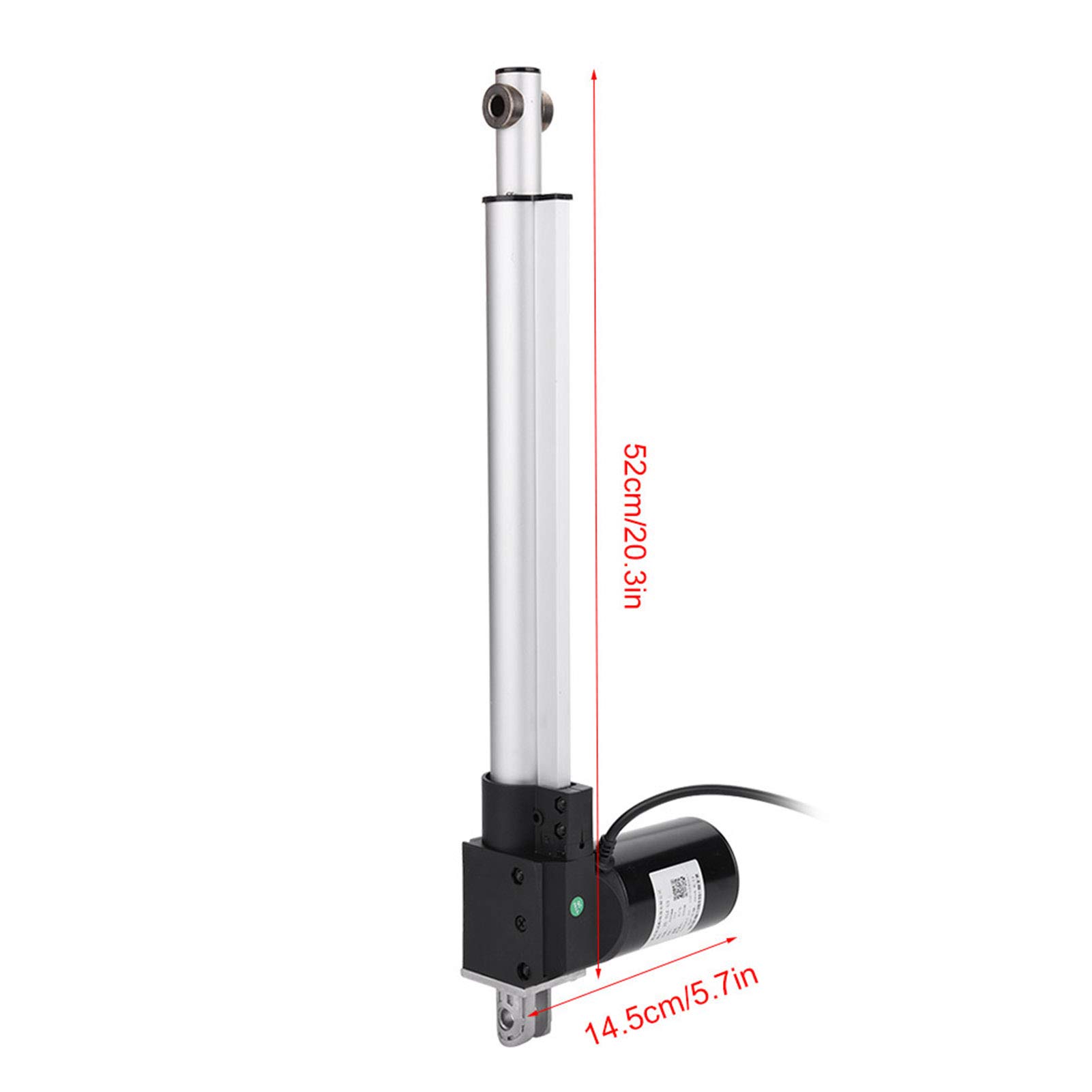6000N Attuatore Elettrico Lineare Massimo di Sollevamento 12v con Energia Impressionante per Macchinari Automobilistici, Industriali e Domestici per un Utilizzo Versatile (350 mm)