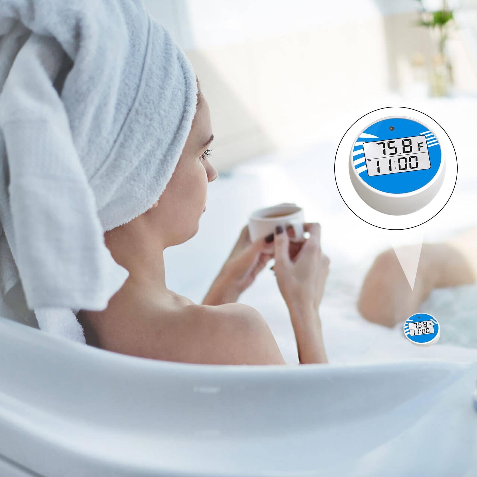 Medidor de temperatura de baño flotante, medidor de temperatura del agua