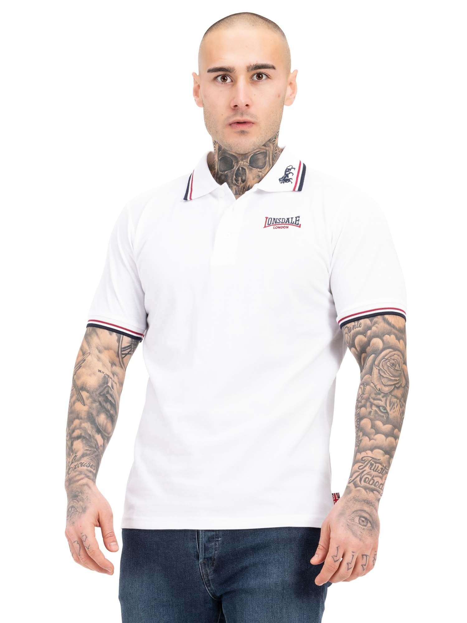 Lonsdale Men's Pyjama Bottoms, White (weiß/bordeaux/blau), Medium (Manufacturer size: Medium)