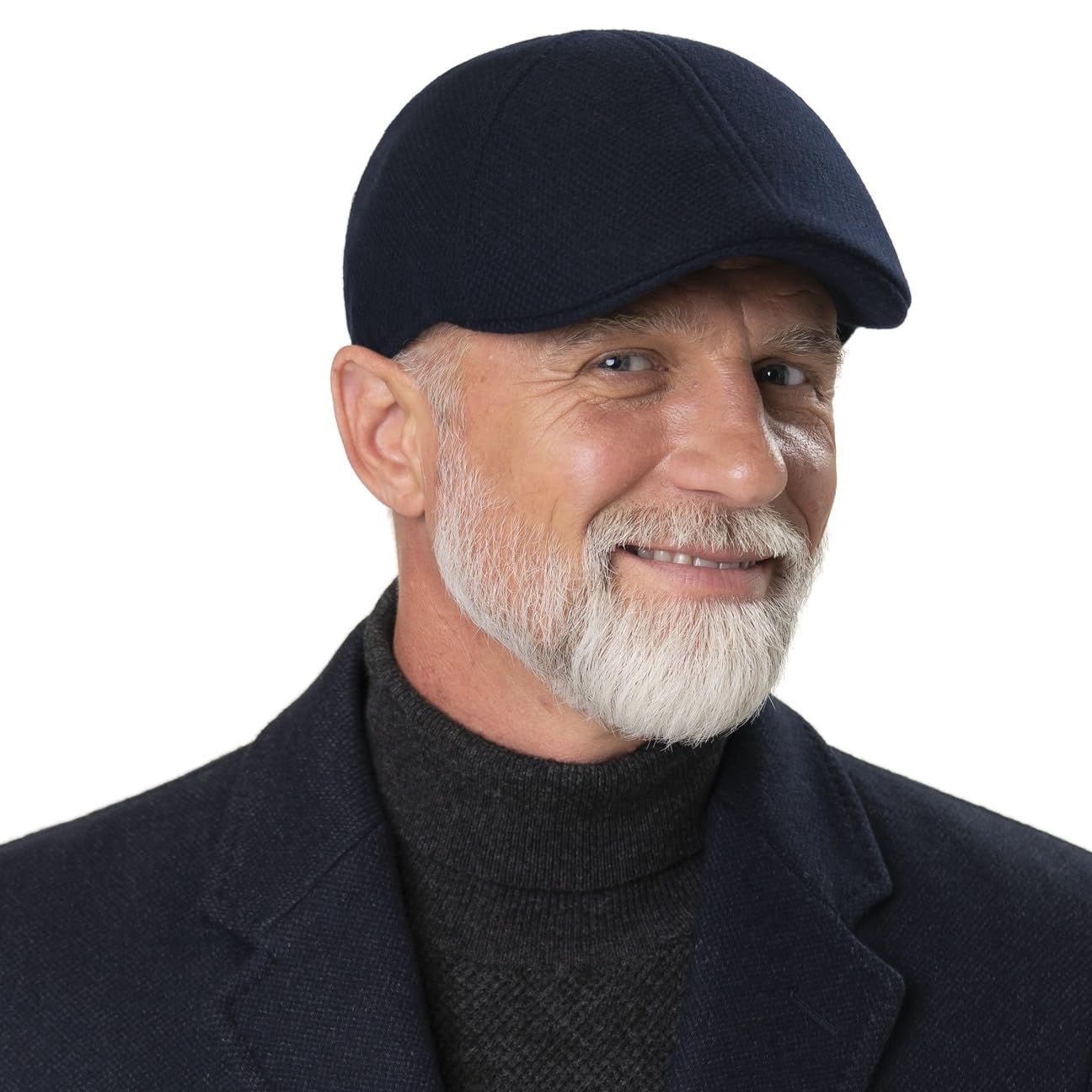 LIERYS Mackenzie Flatcap Schirmmütze Uni einfarbig Made in EU Herren Herbst Winter