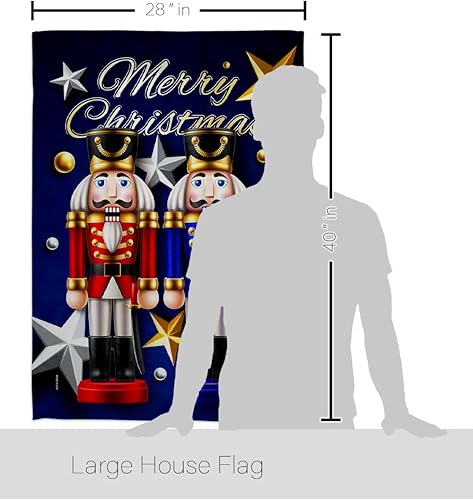 Miniatura 2 de Breeze Decor Bandera de casa de cascanueces para invierno, Navidad, Papá Noel, boda, regalo de Navidad, temporada de renos, decoración de nieve,