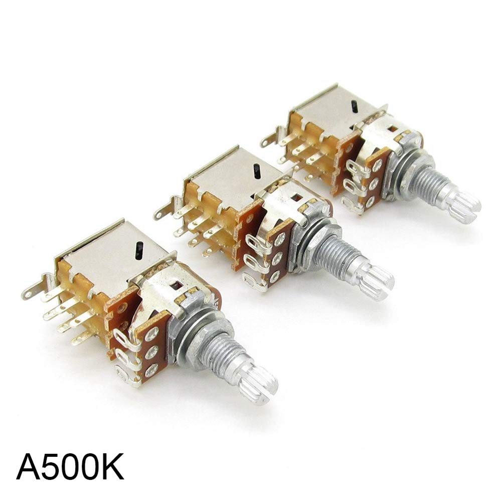 RuiJOTWAT 3x A500K Push Pull Guitar Control Tone/Volume Pot Potentiometer for Gibson Les Paul - Image 2