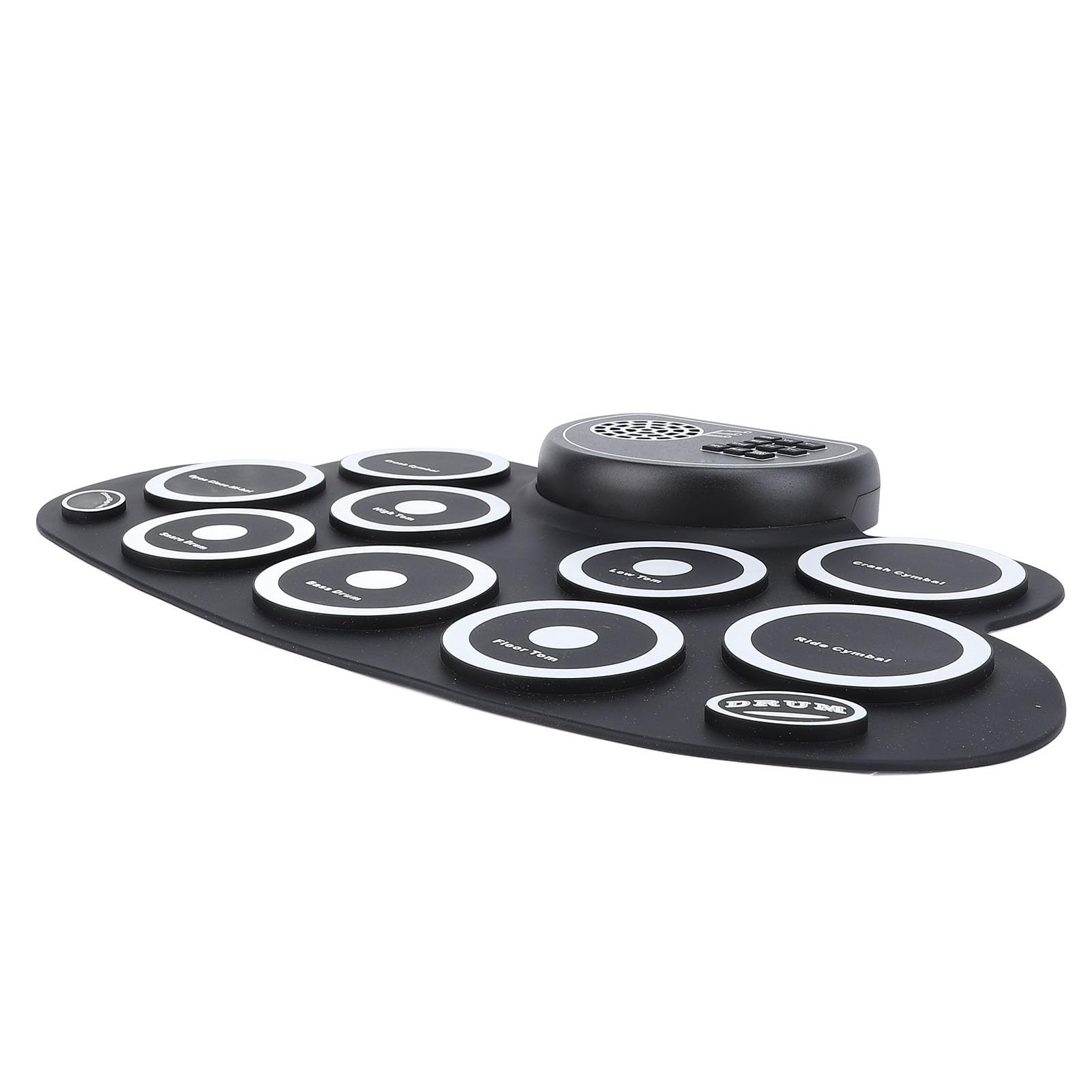 Set de pads electrónicos enrollables recargables, kit de batería eléctrica inalámbrico con altavoz integrado, tambor de práctica de silicona con doble pedal para principiantes y