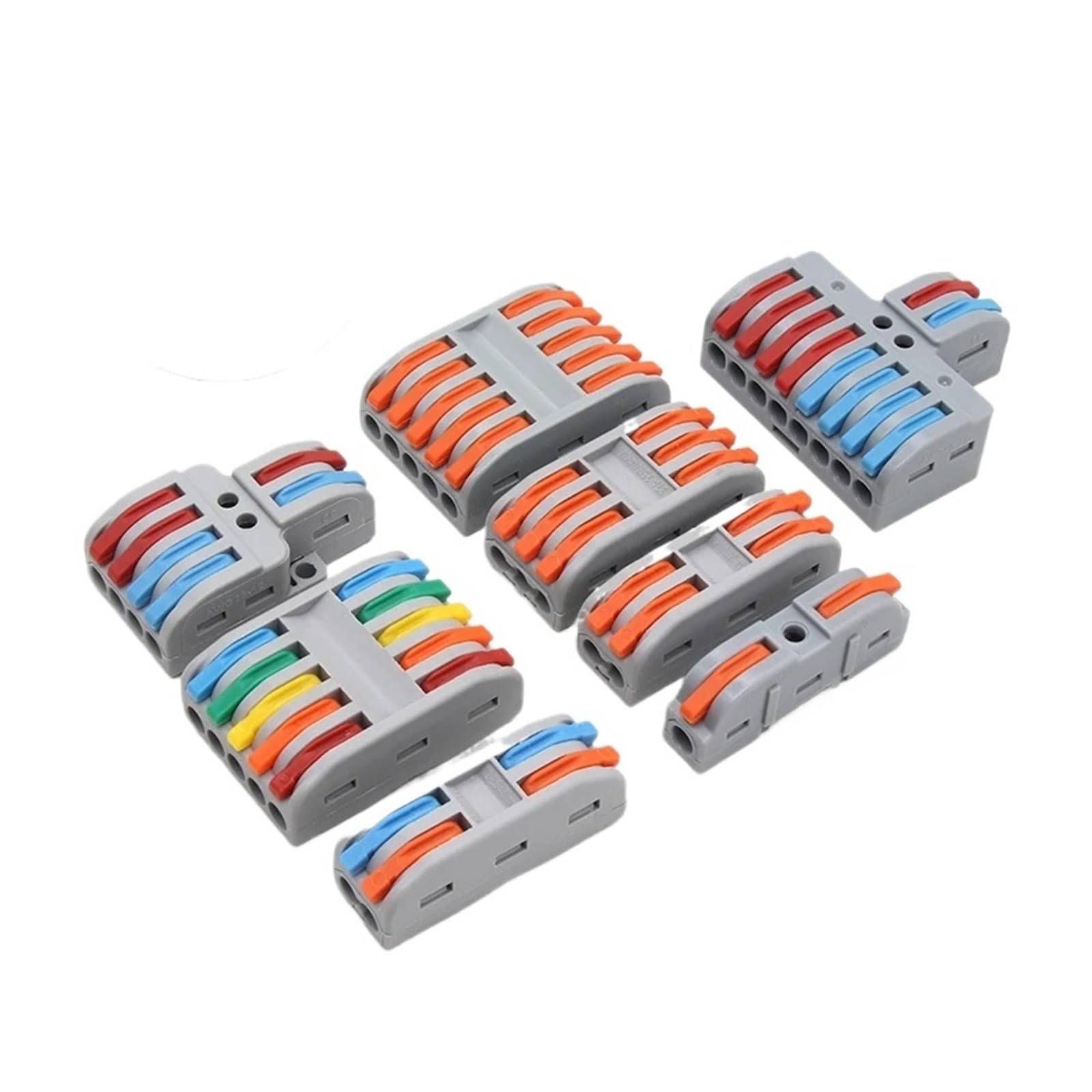 Conectores rápidos universales compactos for empalme de cables de 0,08 a 4,0 mm². Conexión de cable con terminal de inserción.(PCT-2-4,50pcs)