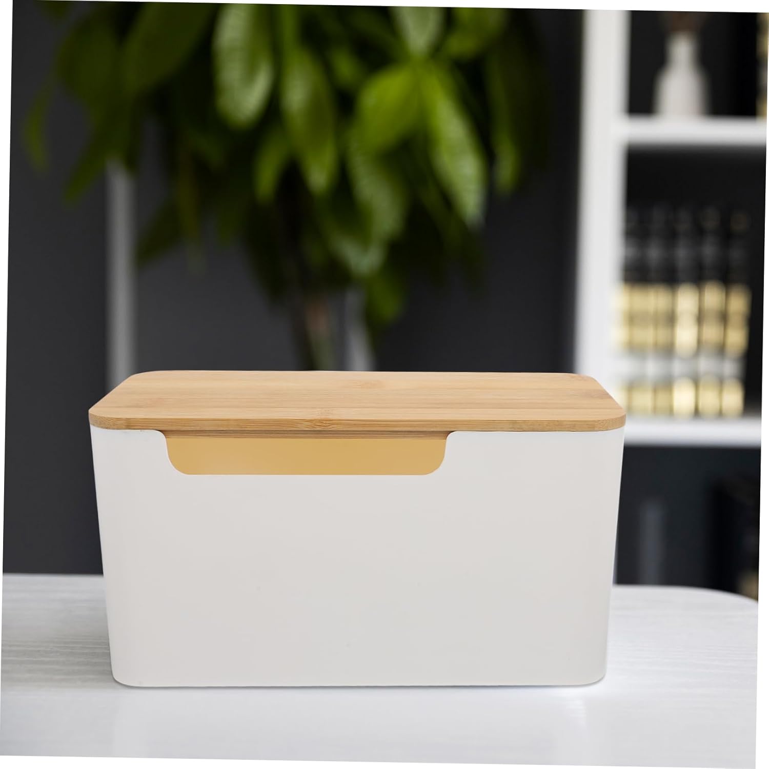 Homoyoyo 2pcs Cord Management Box Lid Stylish Cable Organizer for Home Office Hides and Data Wires Capacity for Tidy Desktop and Space Management