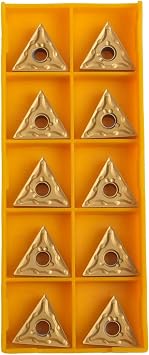 TNMG160404-MA Carbide Turning Inserts TNMG331 Triangle Indexable Cutting Tool for Semi-Finishing and Finishing, 10pcs Box