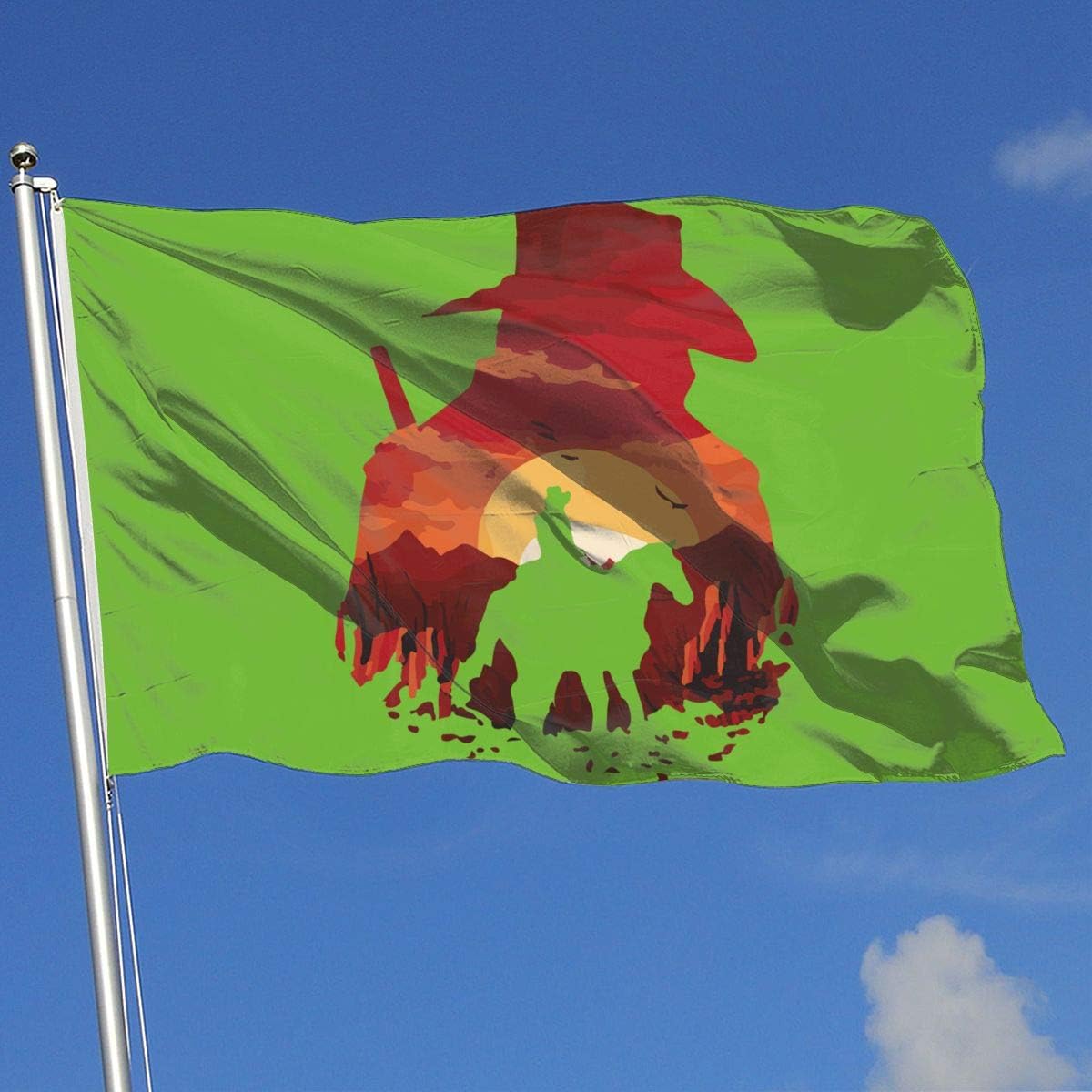 Red Sunset Banner Flag Family Flag Outdoor Garden Flag 3'X5