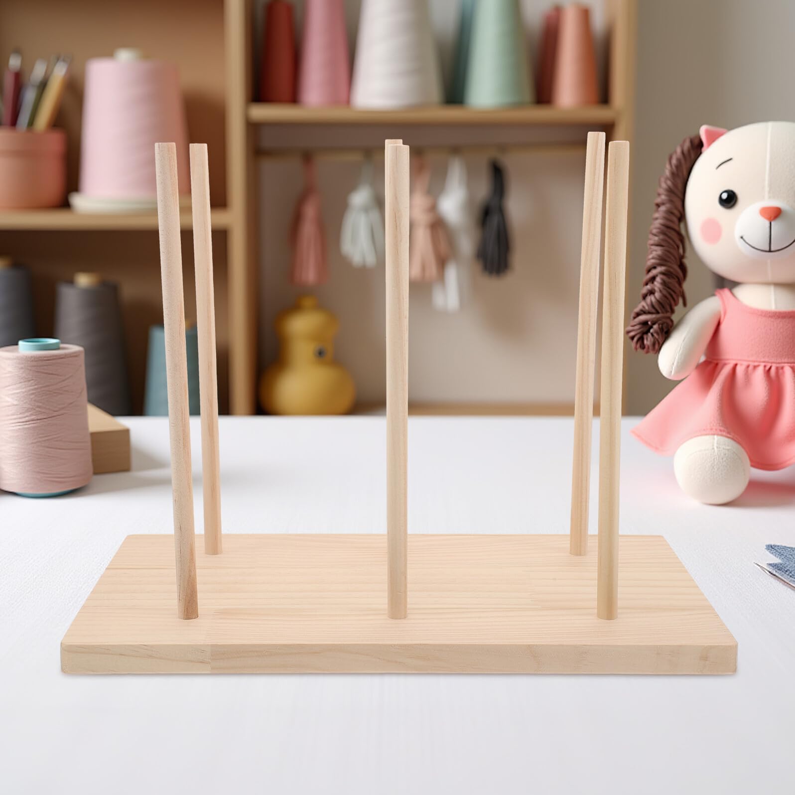 Puppenständer für Handpuppen mit Platz für 6 Fingerpuppen Stabiler und Bruchsicherer Halter für Kindergarten Klassenzimmer und Zuhause